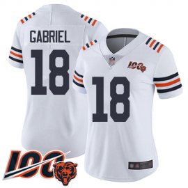 Nike Chicago Bears #18 Taylor Gabriel White Alternate Womens Stitched NFL Vapor Untouchable Limited 100th Season Jersey