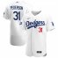 Los Angeles Dodgers #31 Joc Pederson Mens Nike White Home 2020 World Series Champions Authentic Player MLB Jersey