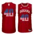 Indiana Hoosiers #40 Cody Zeller Red 40 Big 10 Patch USA Flag College Basketball Jersey