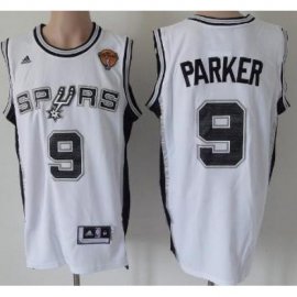 San Antonio Spurs 9 Tony Parker White Revolution 30 Swingman 2013 Finals Patch NBA Jerseys Cheap