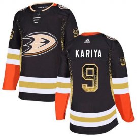Adidas Anaheim Ducks #9 Paul Kariya Black Home Authentic Drift Fashion Stitched NHL Jersey