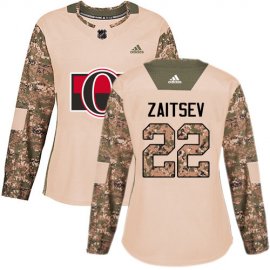 Adidas Ottawa Senators #22 Nikita Zaitsev Camo Authentic 2017 Veterans Day Womens Stitched NHL Jersey