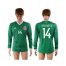 Mexico #14 Chicharito Home Long Sleeves Soccer Country Jersey