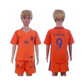 Holland #9 V.persie Home Kid Soccer Country Jersey