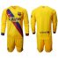 Barcelona Blank Away Long Sleeves Soccer Club Jersey