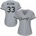 Chicago White Sox #33 James McCann Grey Road Womens Stitched MLB Jersey