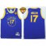 Warriors #17 Chris Mullin Blue New Throwback The Finals Patch Stitched NBA Jersey