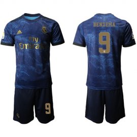 Real Madrid #9 Benzema Dark Blue Soccer Club Jersey