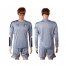 Italy Blank Grey Goalkeeper Long Sleeves Soccer Country Jersey