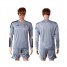 Italy Blank Grey Goalkeeper Long Sleeves Soccer Country Jersey