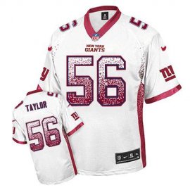 Nike New York Giants #56 Lawrence Taylor White Mens Stitched NFL Elite Drift Fashion Jersey