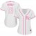 Kansas City Royals #13 Salvador Perez White/Pink Fashion Womens Stitched MLB Jersey