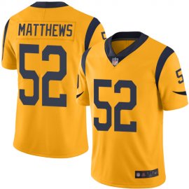 Nike Los Angeles Rams #52 Clay Matthews Gold Youth Stitched NFL Limited Rush Jersey