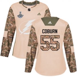 Adidas Tampa Bay Lightning #55 Braydon Coburn Camo Authentic 2017 Veterans Day Womens 2020 Stanley Cup Champions Stitched NHL Jersey