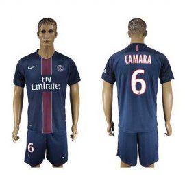 Paris Saint-Germain #6 Camara Home Soccer Club Jersey