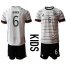Germany #6 Kimmich White Home Kid Soccer Country Jersey