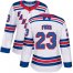 Adidas New York Rangers #23 Adam Foxs White Road Authentic Womens Stitched NHL Jersey