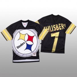 NFL Pittsburgh Steelers #7 Ben Roethlisberger Black Mens Mitchell & Nell Big Face Fashion Limited NFL Jersey