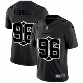 Las Vegas Raiders #96 Clelin Ferrell Mens Nike Team Logo Dual Overlap Limited NFL Jersey Black