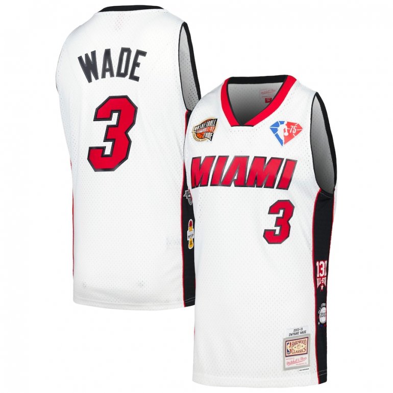 Dwyane Wade Miami Heat Mitchell & Ness Unisex Hall of Fame Class of 2023 Throwback Swingman Jersey – White Dwyane Wade Miami Heat Mitchell & Ness Unisex Hall of Fame Class of 2023 Throwback Swingman Jersey – White