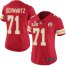 Nike Kansas City Chiefs #71 Mitchell Schwartz Red Team Color Womens Super Bowl LV Bound Stitched NFL Vapor Untouchable Limited Jersey