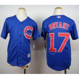 Chicago Cubs #17 Kris Bryant Blue New Cool Base Stitched Youth MLB Jersey