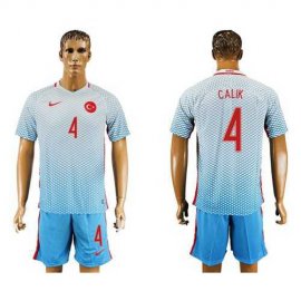 Turkey #4 Calik Away Soccer Country Jersey