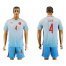 Turkey #4 Calik Away Soccer Country Jersey