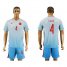 Turkey #4 Calik Away Soccer Country Jersey