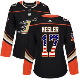 Adidas Anaheim Ducks #17 Ryan Kesler Black Home Authentic USA Flag Womens Stitched NHL Jersey