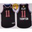 Warriors #11 Klay Thompson Black 2015 All Star The Finals Patch Stitched NBA Jersey