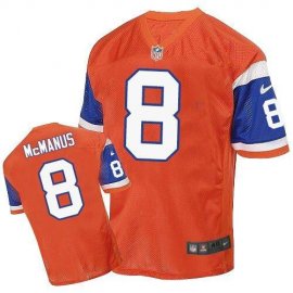 Nike Denver Broncos #8 Brandon McManus Orange Throwback Mens Stitched NFL Elite Jersey