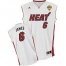 Miami Heat 6 LeBron James White Revolution 30 Swingman NBA Jerseys With 2013 Finals Patch Cheap
