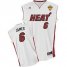 Miami Heat 6 LeBron James White Revolution 30 Swingman NBA Jerseys With 2013 Finals Patch Cheap