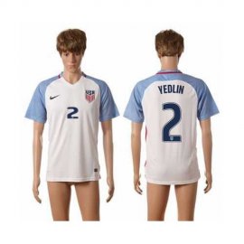 USA #2 Yedlin Home Soccer Country Jersey