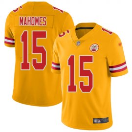 Nike Kansas City Chiefs #15 Patrick Mahomes Gold Mens Stitched NFL Limited Inverted Legend Jersey
