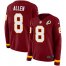 Nike Washington Football Team #8 Kyle Allen Burgundy Red Team Color Womens Stitched NFL Limited Therma Long Sleeve Jersey