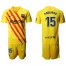Barcelona #15 Paulinho Yellow Soccer Club Jersey