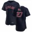 Cleveland Indians #27 Cam Hill Mens Nike Navy Alternate 2020 Authentic Player MLB Jersey