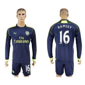 Arsenal #16 Ramsey Sec Away Long Sleeves Soccer Club Jersey