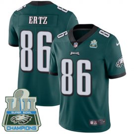 Nike Philadelphia Eagles #86 Zach Ertz Midnight Green Team Color Super Bowl LII Champions Youth Stitched NFL Vapor Untouchable Limited Jersey