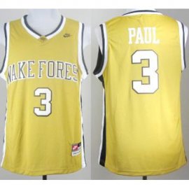Wake Forest Demon Deacons 3# Chris Paul Golden College Basketball Jersey Cheap