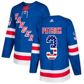 Adidas New York Rangers #3 James Patrick Royal Blue Home Authentic USA Flag Stitched NHL Jersey