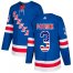 Adidas New York Rangers #3 James Patrick Royal Blue Home Authentic USA Flag Stitched NHL Jersey
