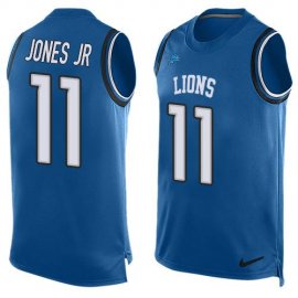 Nike Detroit Lions #11 Marvin Jones Jr Blue Team Color Mens Stitched NFL Limited Tank Top Jersey