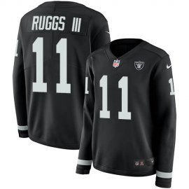 Nike Las Vegas Raiders #11 Henry Ruggs III Black Team Color Womens Stitched NFL Limited Therma Long Sleeve Jersey