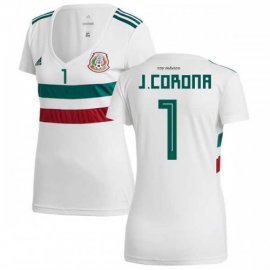 Womens Mexico #1 J.Corona Away Soccer Country Jersey