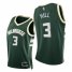 Nike Milwaukee Bucks #3 George Hill Mens 2021-22 75th Diamond Anniversary NBA Jersey Green Mens