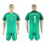 Brazil #1 Alisson Green Goalkeeper Soccer Country Jersey