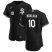Chicago White Sox #10 Yoan Moncada Mens Nike Black Alternate 2020 Authentic Player MLB Jersey